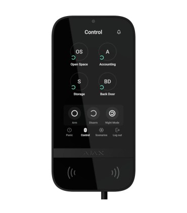 Ajax Superior KeyPad TouchScreen Fibra Negro