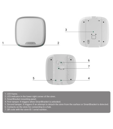 Outdoor siren certified NFA2P and grade 3 Ajax Fibra system