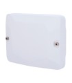 Carcasa con dos espacios para módulos Fibra color blanco