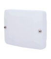 Carcasa con dos espacios para módulos Fibra color blanco
