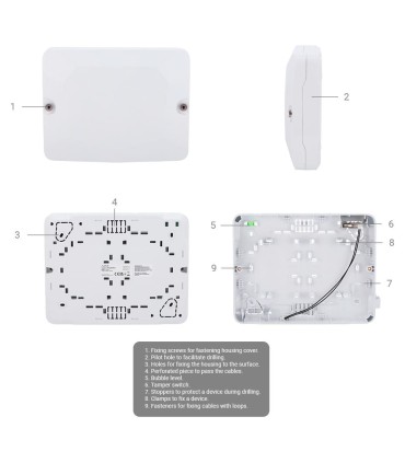 Alloggiamento con due spazi per moduli Fibra Colore Bianco