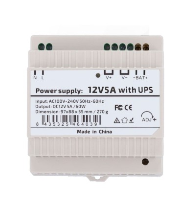 Alimentatore con funzione UPS uscita DC 12 V 5 A / 60 W