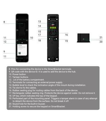 Keypad Outdoor Ajax Grafite