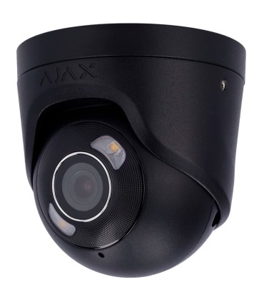 Turret 8 MP Ajax IP Camera, 4mm lens and dual illumination - Black color