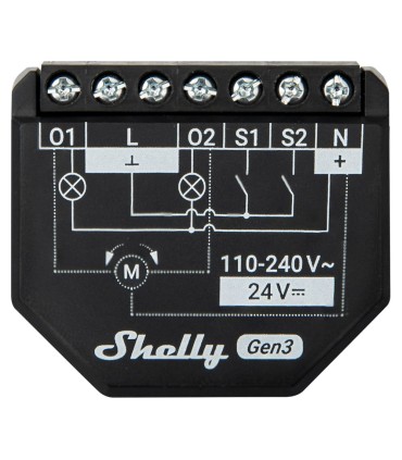 Interruttore Intelligente Wi-Fi Shelly 2PM Gen 3