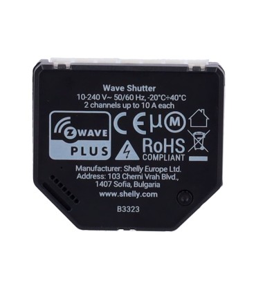 Contrôleur de Volet Z-Wave Shelly Wave Shutter