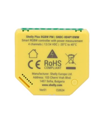 Módulo Controlador e Regulador LED Wi-Fi Shelly Plus RGBW PM