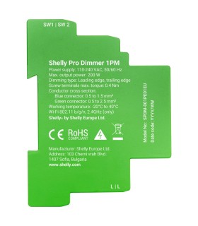 Dimmer Linea Singola Barra DIN Shelly Pro Dimmer 1PM