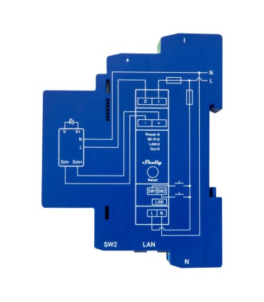 Gateway Domotico Barra DIN Shelly Pro Dimmer 0/1-10V PM