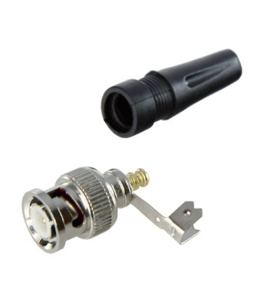 Conector BNC macho com ligação de aparafusar