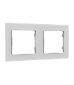 Placca Doppia Shelly Wall Frame 2 Bianco
