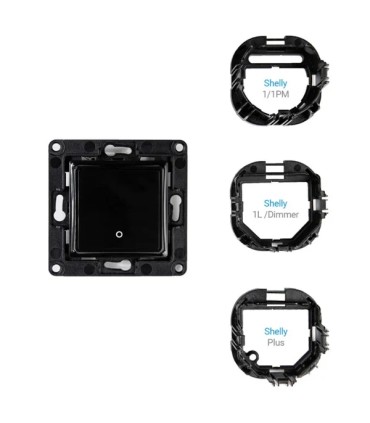 Mécanisme d'Interrupteur Shelly Wall Switch 1 Noir