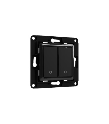 Shelly Wall Switch 2 Noir - Touche Double pour Micromodules