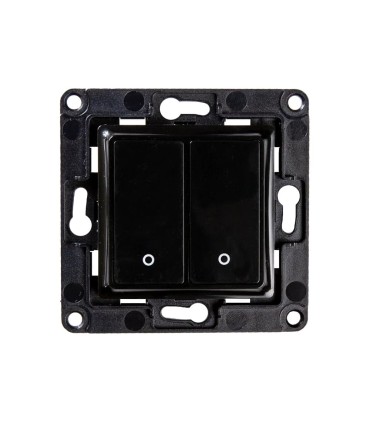 Shelly Wall Switch 2 Negro - Tecla Doble para Micromódulos
