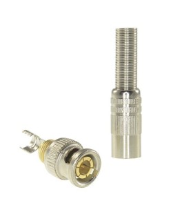 Conector BNC para soldar con manguito termoretráctil