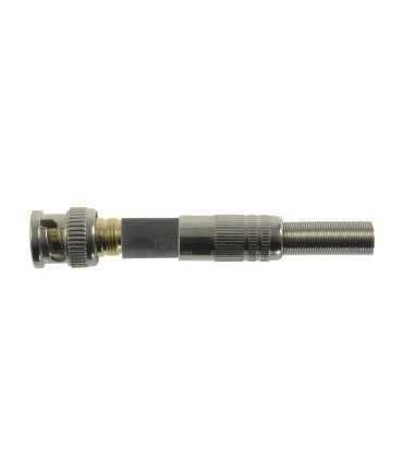BNC connector for welding with shrink sleeve