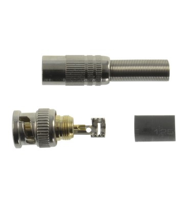 BNC connector for welding with shrink sleeve