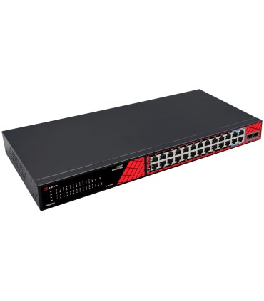 SF-SW2824HIPOE-MF-300 - Safire Switch Hi-PoE 24 porte PoE + 2 RJ45 Uplink + 2MGESFP Uplink
