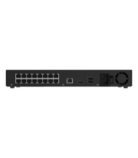 Ajax NVR H2D16PAC 16 Canaux PoE Noir — Enregistreur IP 4K, 16 Ports PoE, Support pour 2 HDD Hot-Swap et Sortie HDMI