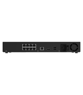 Ajax NVR H2D8PAC 8-Channel PoE Black — 4K IP Video Recorder, 8 PoE Ports, Support for 2 Hot-Swap HDDs & HDMI