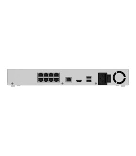 Ajax NVR H2D8PAC 16 Canali (8 PoE) Bianco — Registratore IP 4K, 8 Porte PoE, Supporto per 2 HDD Hot-Swap e Uscita HDMI