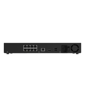 Ajax NVR H2D8PAC 16-Channel (8 PoE) Black — 4K IP Video Recorder, 8 PoE Ports, Support for 2 Hot-Swap HDDs & HDMI