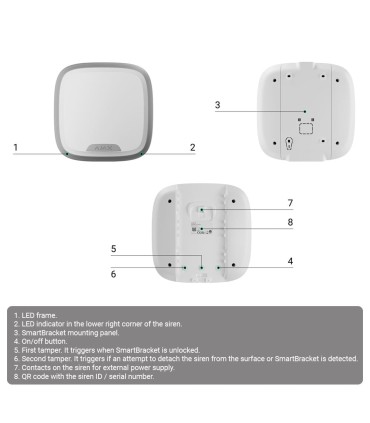 Ajax Superior StreetSiren Plus White | Lisintec