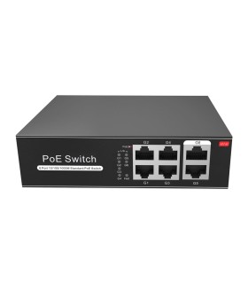 SW0604POE-G-65-E Switch PoE Gigabit 65W 6 Puertos | Lisintec