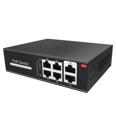 SW0604POE-G-65-E Switch PoE Gigabit 65W 6 Puertos | Lisintec