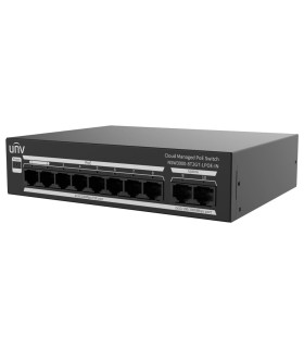 Uniview NSW3000-8T2GT-LPOE-IN - Switch PoE Gestionable en la Nube 8 Puertos PoE Gigabit + 2 Puertos Uplink Gigabit